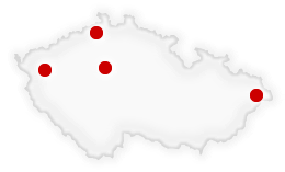 Mapa České republiky - Naše pobočky- Y. C. Wong